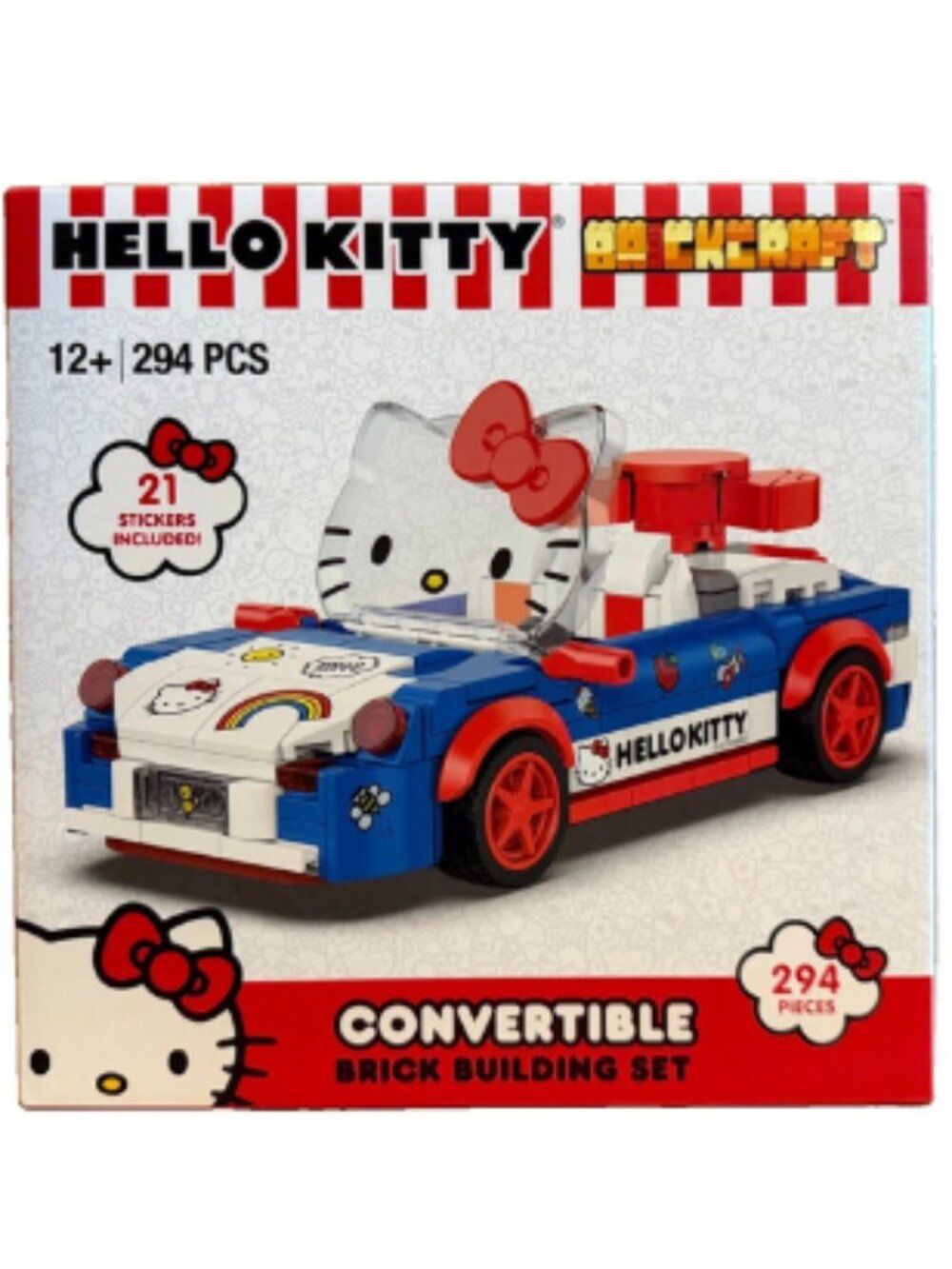 NEW Sanrio Hello Kitty Convertible Car Brickcraft Building Set